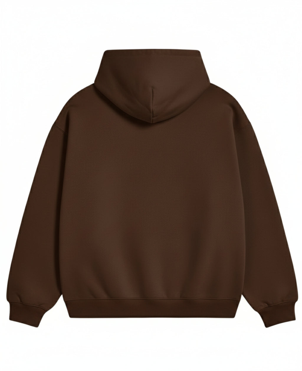 Mocha Brown Oversized Hoodie Back Design