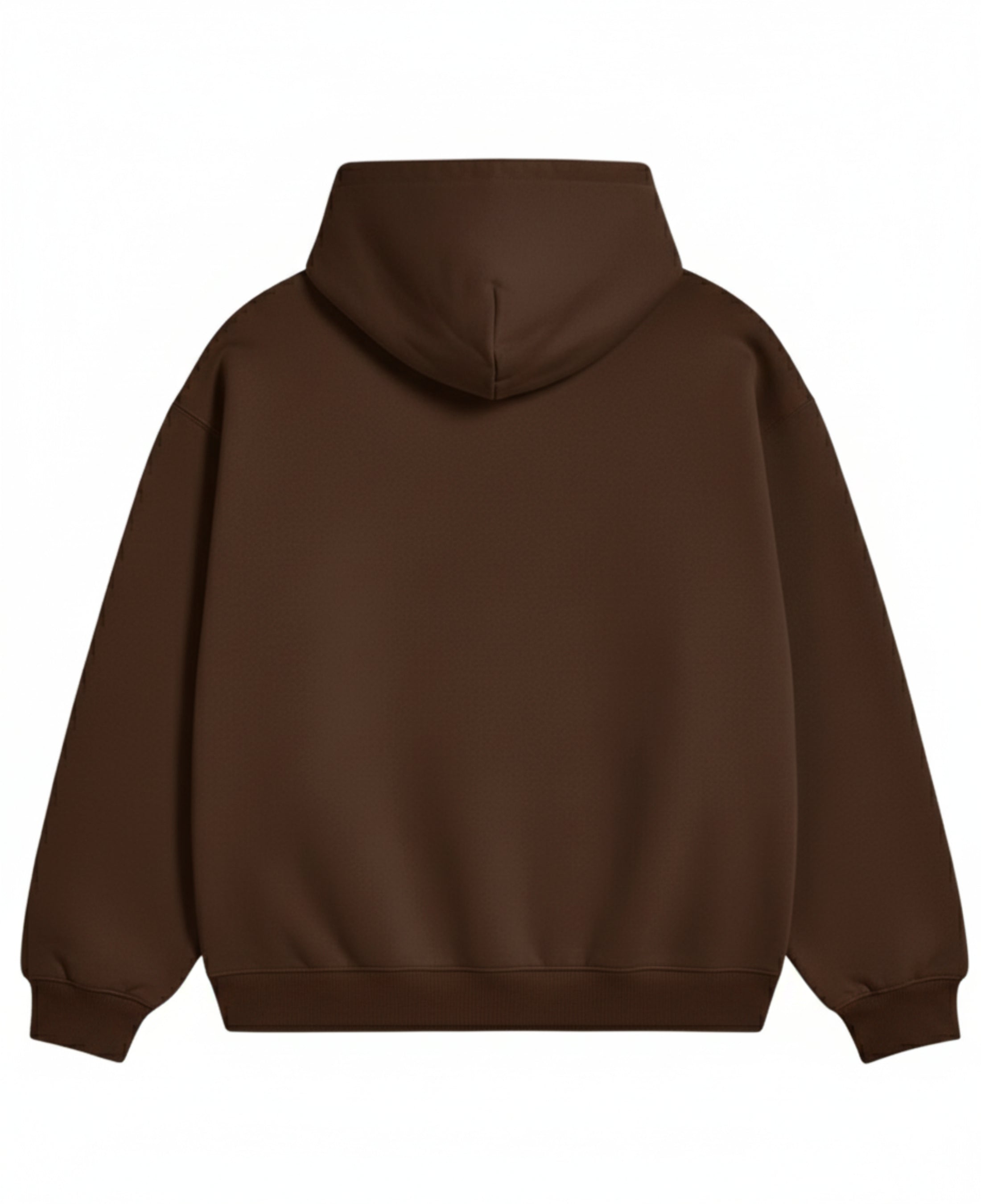 Mocha Brown Oversized Hoodie Back Design