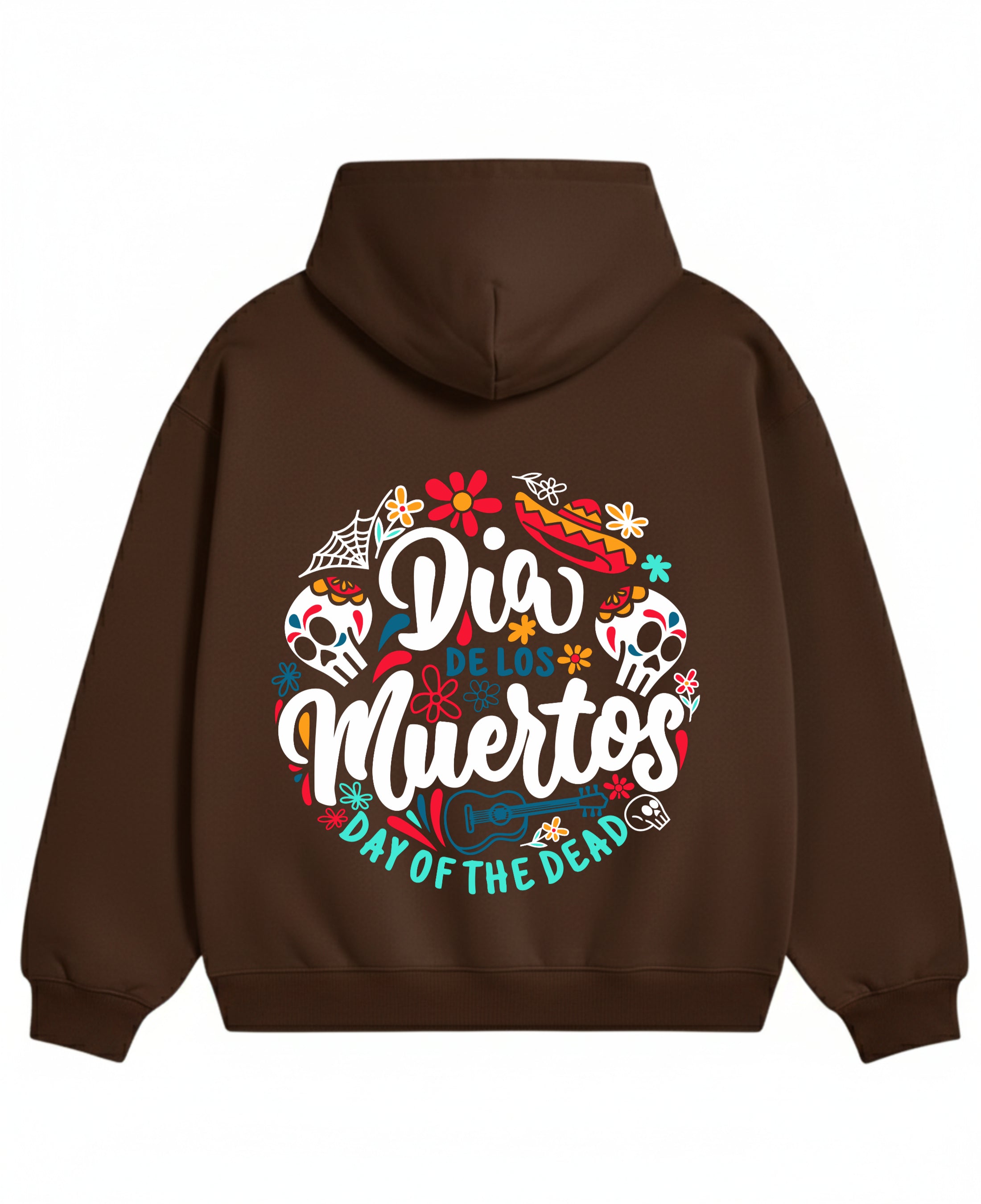 Mocha Brown Oversized Hoodie Back Design