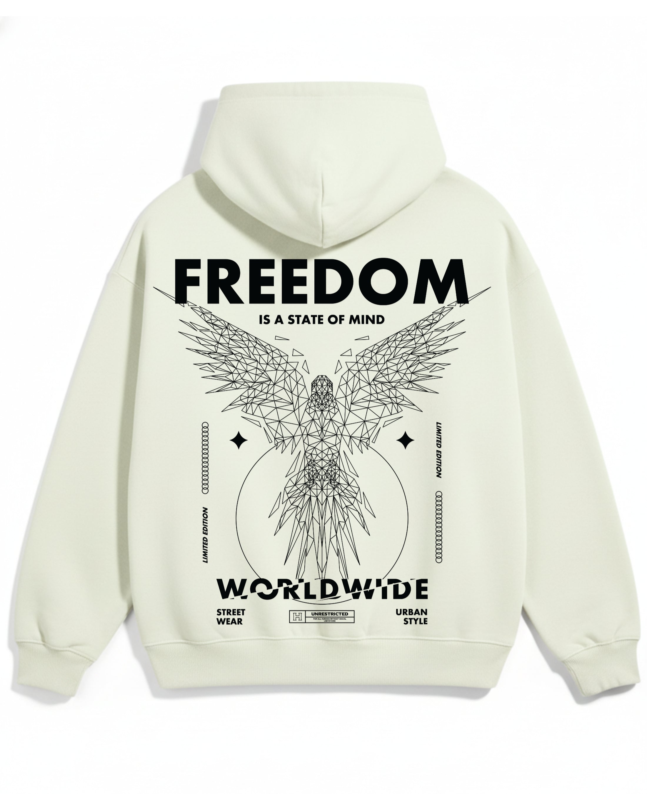 Off-White Oversized Hoodie Back Design