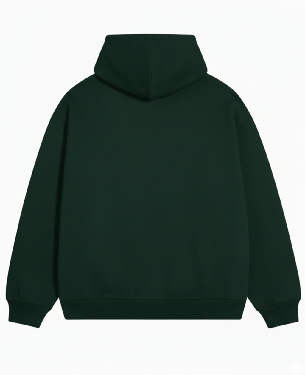 Bottle Green Oversized Hoodie Back Design