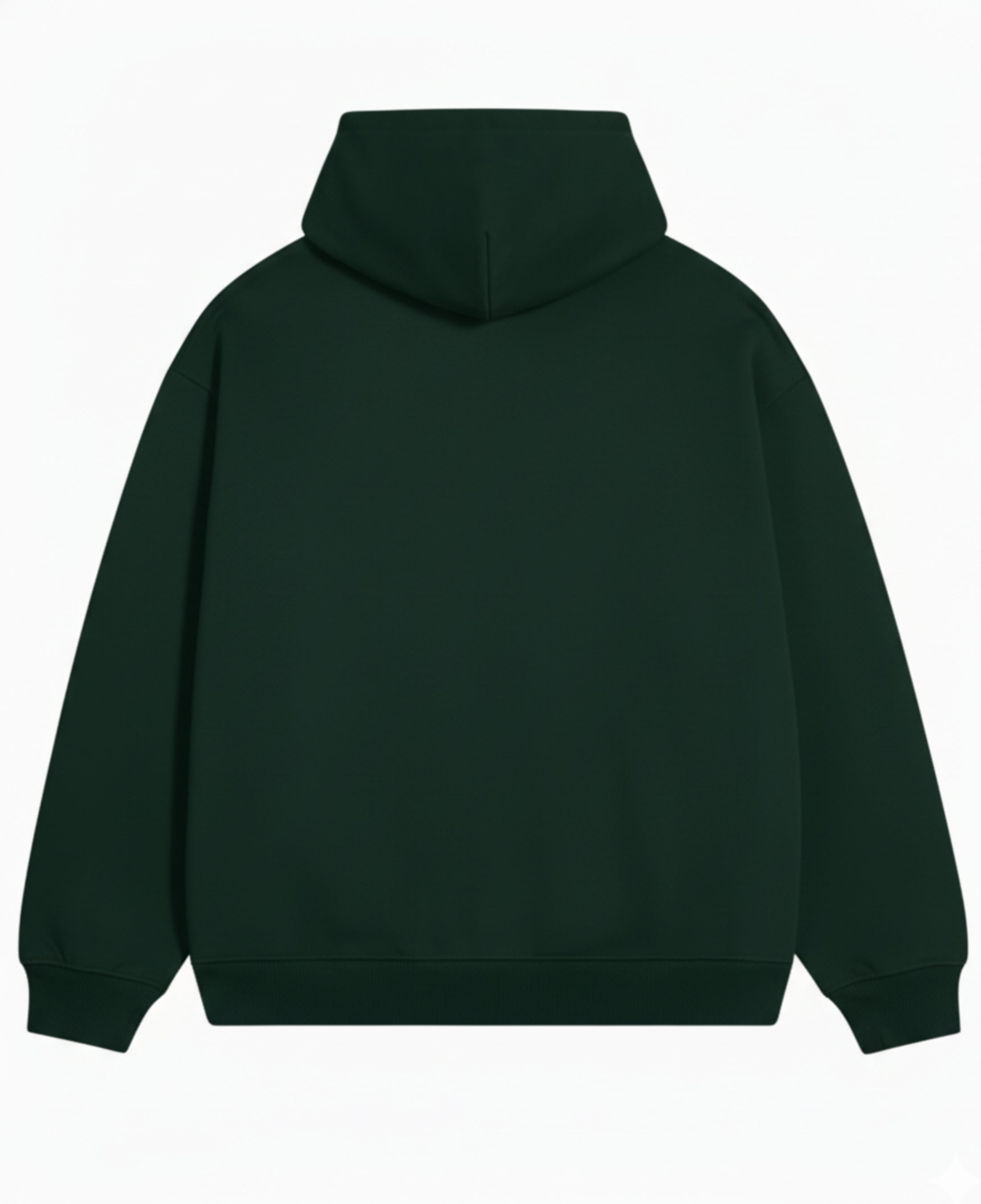 Bottle Green Oversized Hoodie Back Design