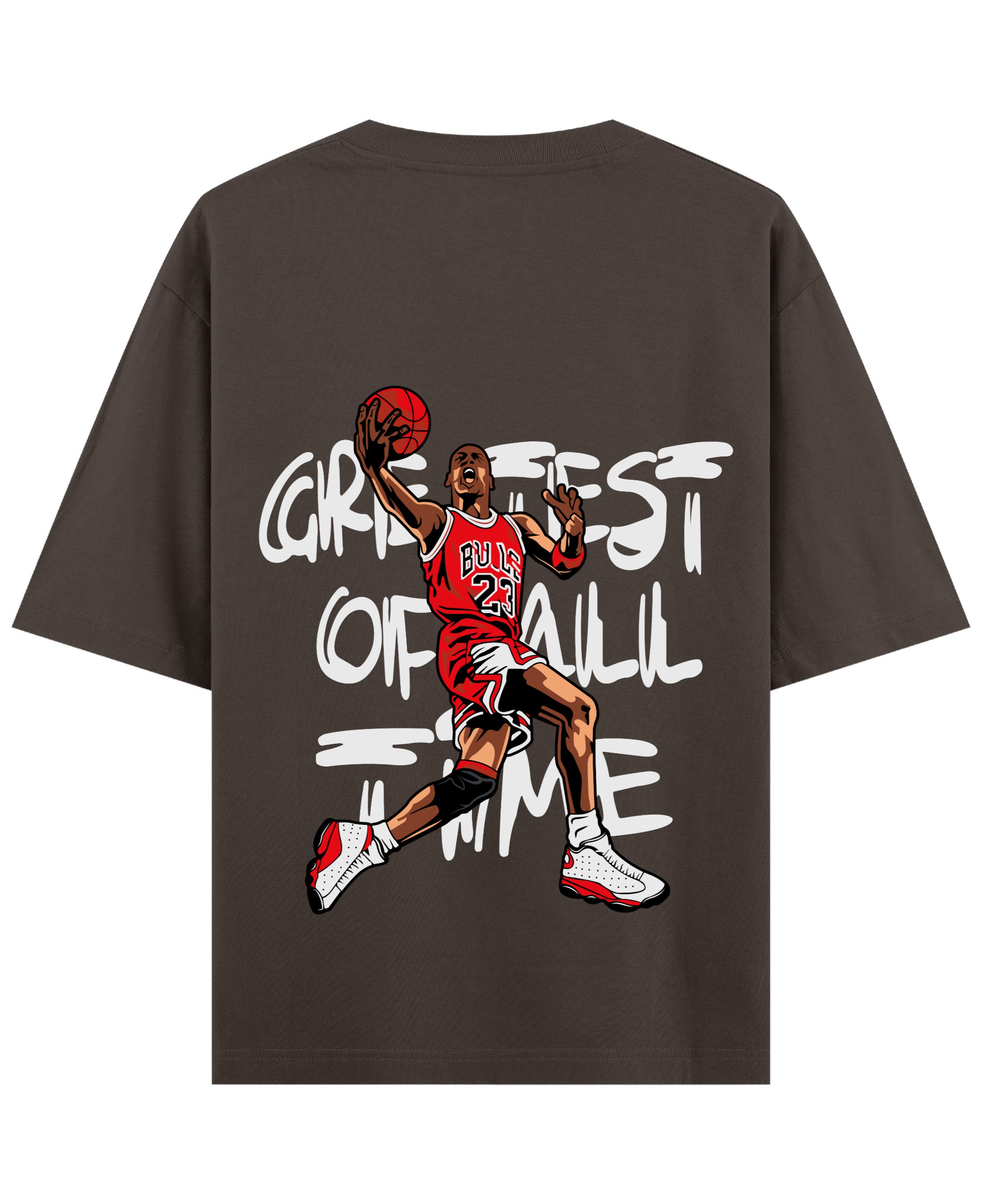 Coffee Oversized T-Shirt Back Design